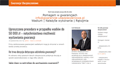 Desktop Screenshot of gwarancje-ubezpieczeniowe.pl