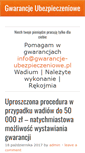 Mobile Screenshot of gwarancje-ubezpieczeniowe.pl